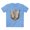 Carolina Blue, variant on Butterfly shirt, Shirt with Butterfly, Tee Shirt with Antique Butterfly