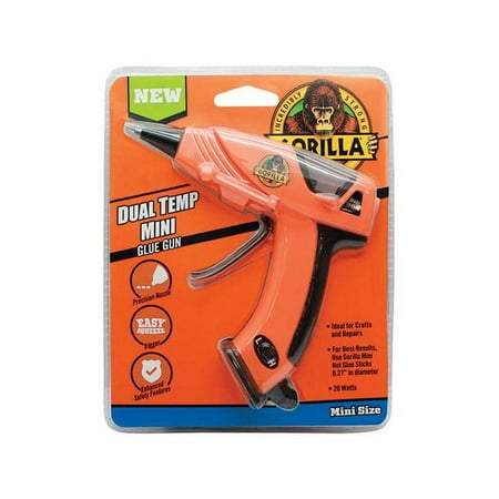 Gorilla Hot Glue Gun Mini - Dual Temp Mini Size Hot Glue Gun with Precision Nozzle