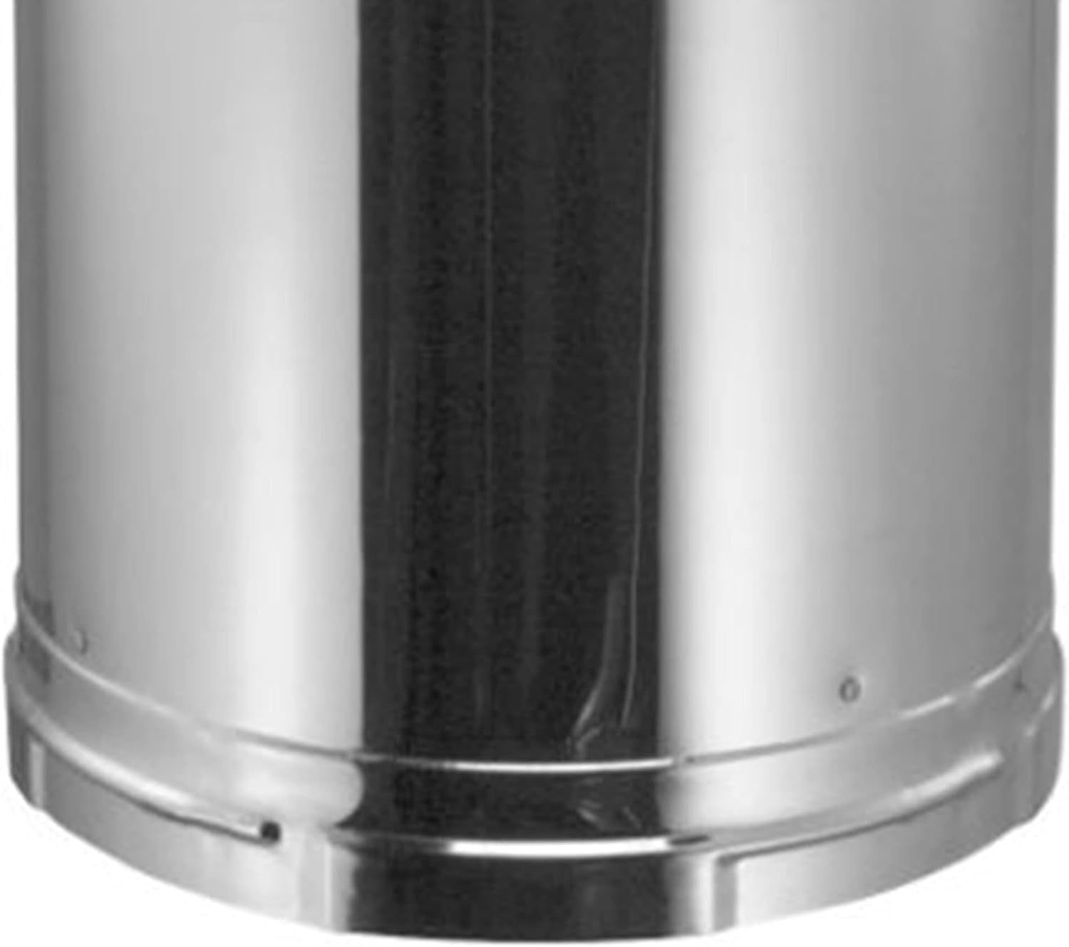 DuraVent DuraPlus 12 x 6 Inch Diameter 430 Stainless Steel Triple Wall Wood Burning Stove Pipe Connector to Vent Smoke and Exhaust, Silver