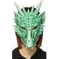 thumbnail image 2 of HM Smallwares Supersoft Mythical Sentinel Green Dragon Mask Costume Accessory, 2 of 2