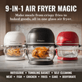 thumbnail image 4 of Fritaire Self-Cleaning Glass Bowl Air Fryer, 5 Qt, 6 Functions, BPA Free, Rotisserie/Tumbler, Mauve Rose, 4 of 16