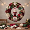 thumbnail image 6 of 3D Fabric Poke Wreath DIY Kit, Christmas Wreath Craft Kit for Adults, No-Sew Beginner Handmade Hanging Decoration for Front Door Home Wall Holiday Decor 25*25cm, 6 of 6