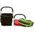 RSVP Green Polyester Collapsible Market Basket with Pocket