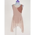 thumbnail image 6 of iiniim Kids Girls Sleeveless Ballet Gymnastic Dance Dress Tutu Leotard Color Block Ballerina Performance Costume, 6 of 7