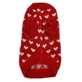 thumbnail image 6 of Dog Sweater, Red Heart Pattern Dog Sweater, Warm Knitted Dog Pullover with Love Design, Cute Pet Clothes for Small Medium Dogs, Cold Weather Apparel, 6 of 9