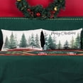 thumbnail image 2 of Christmas Tree Throw Pillow Covers 12x20 Inch Set of 2 Merry Christmas Snowflake Winter Decor Lumbar Cushion Cases for Couch Home Decorations, 2 of 6