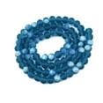 thumbnail image 3 of 1strand Transparent Glass Beads Strands Faceted Frosted Half AB color Rondelle Steel Blue 6x4.5mm Hole: 1.4mm about 84~85pcs/strand 41.5~42cm, 3 of 3