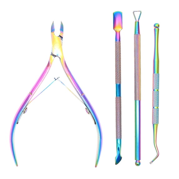 Cuticle Trimmer with Cuticle Pusher, Cuticle Remover Cutter Nipper Scissor, Durable Dead Skin Clipper Manicure Pedicure Tools