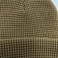thumbnail image 3 of Riforla Unisex Hat Solid Color Jacquard Knit Bomber Hats Khaki, 3 of 3