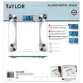 Taylor Weight Tracking LCD Glass Body Weight Scale, 440lb Capacity