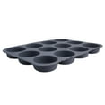 thumbnail image 2 of Silicone Hamburger Bun Mould with 12 Cavities for Perfectly Sized Burger Buns, 2 of 9
