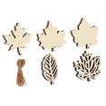 thumbnail image 4 of AMLESO 20 Pcs Tranches de Bois en Forme de Feuilles Panneaux Suspendus Tranches de Bois Festival de Récolte, 4 of 8
