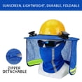 thumbnail image 5 of weibbin Sun Hat with Neck Cape Reflective Strip Breathable Mesh for Safety Helmet Outdoor Work(no helmet required), 5 of 5