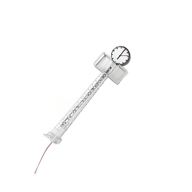 Yuarrent Lámparas de reloj de ferrocarril, Material de Metal, poste de luz en miniatura, diseño de construcción de tren, luces de calle, decoraciones Artesanía Tipo 1 Yuarrent HA064507-01