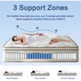 thumbnail image 3 of 10 inch Queen Mattress , Hybrid Queen Mattresses in a Box, Medium Firm with Zoned Support, Memory Foam & Pocket Springs for Motion Isolation & Pressure Relief, CertiPUR-US Certified, 3 of 7