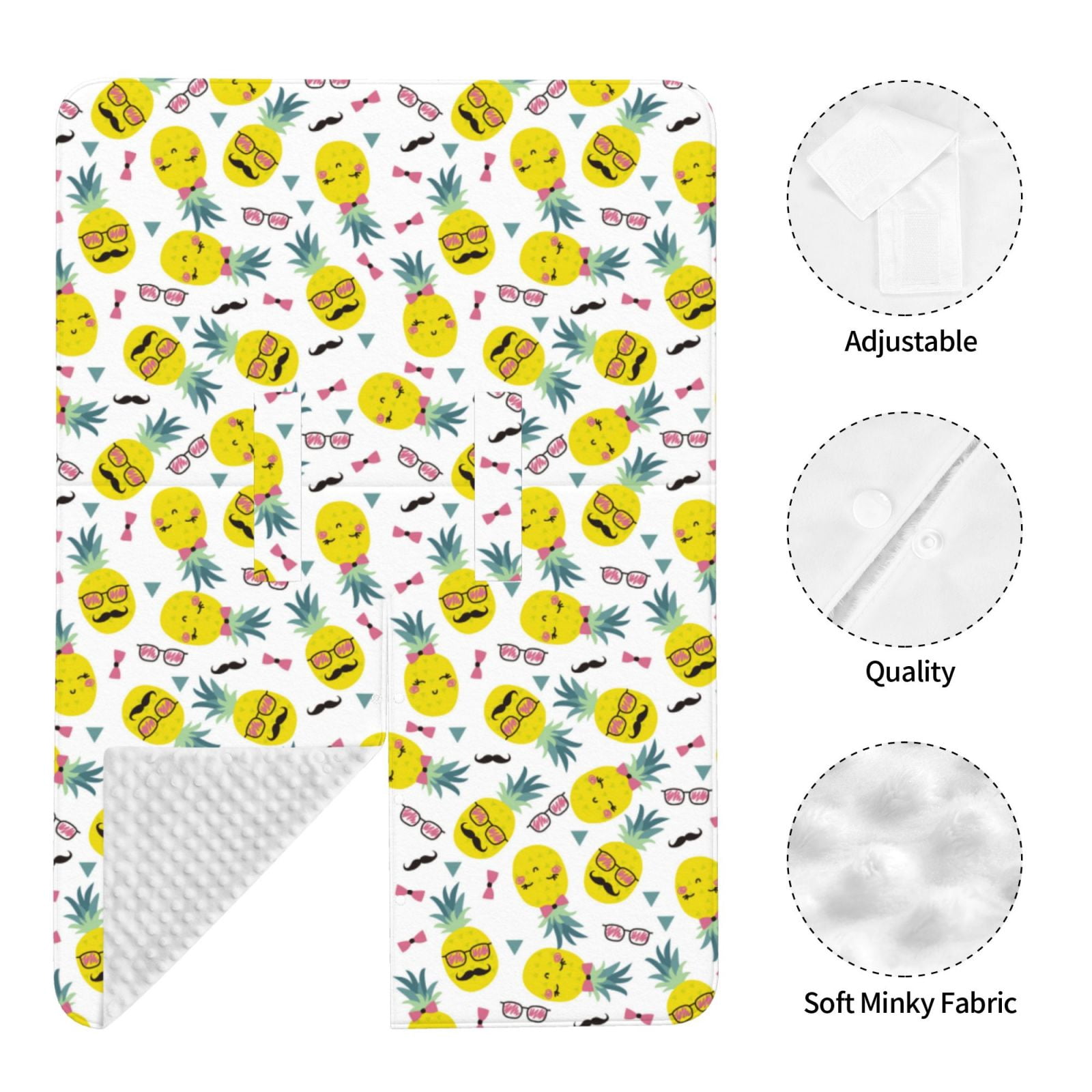 Car Seat Cover Baby - Cute Bow Tie Pineapple Breathable Infant Car Seat Cover for Baby Carseat, Lightweight Comfort Baby Essentials Must Haves Newborn Stuff for Girl Boy
