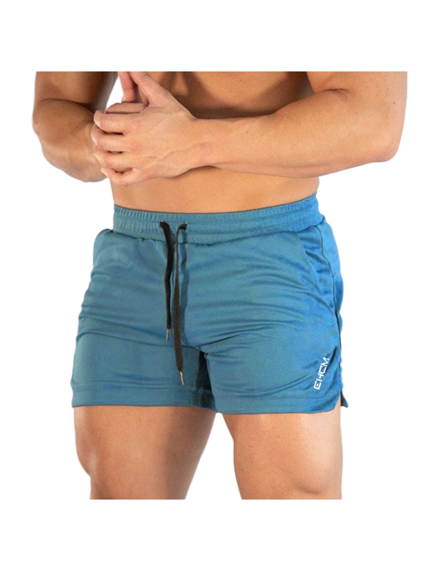 Men's Gym Training Shorts Stretch Swim Trunks Quick Dry Workout Sports