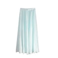 thumbnail image 2 of on Clearance Womens Skirt Elastic High Waist Long Maxi Skirt Women's Summer New High Waist Cool And Comfortable A-line Skirt Large Size Temperament Elastic Waist Mid Length Skirt Ndbuld,Light Blue, 2 of 5