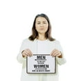 thumbnail image 3 of Men To The Left Because Women Are Always Right Bathroom 8 Inch x 12 Inch Plastic Sign Follow the Arrows Save the Argument Perfect for Bathrooms Bars Restaurants Fun Gag Gift for Couples, 3 of 6