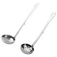 thumbnail image 3 of 1 juego de colador y cuchara de acero inoxidable con gancho para olla caliente (plata), 3 of 5