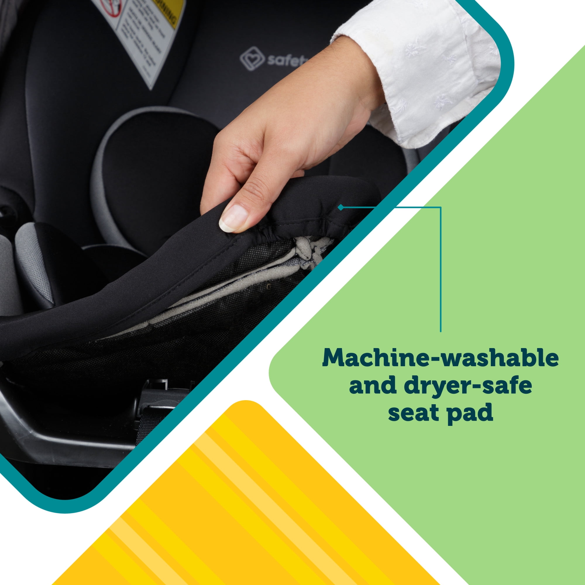 Safety 1ˢ onBoard Slide Infant Car Seat Featuring SafetySlide Base, Dusty Slate, Unisex