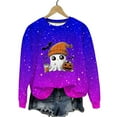 thumbnail image 2 of Neewe Crewneck Halloween Sweatshirt Women Round Neck Casual Oversized Pullover Hoodies Long Sleeve Blouse Tops, 2 of 9