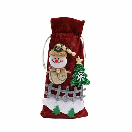 

Red Wine Bag Wine Bottle Set Home Table Decoration Christmas Party Supplies