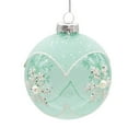 thumbnail image 3 of Kurt Adler 80MM Glass Teal Snowflake 6-Piece Ball Ornament Set, 3 of 4