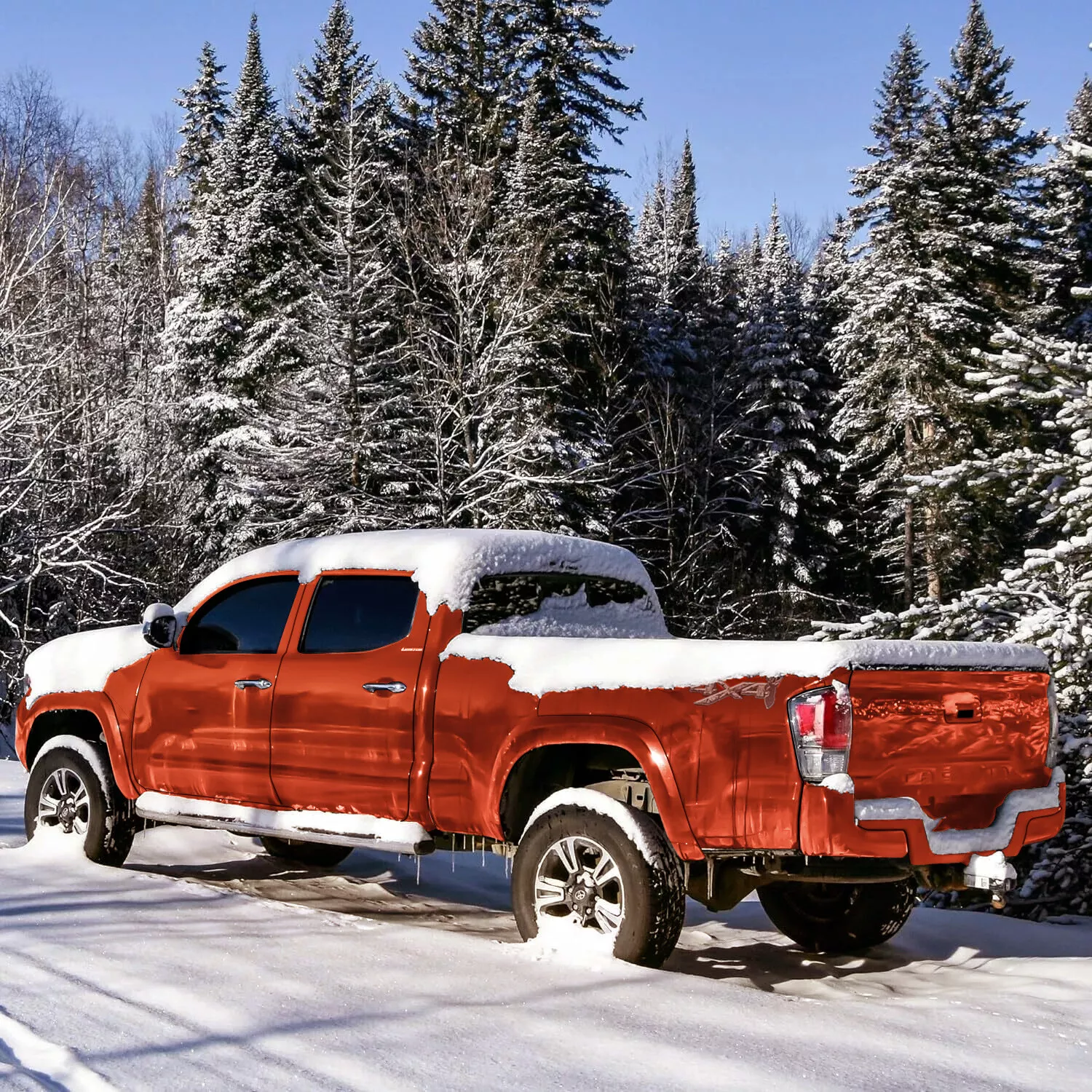 RVNI 5.5FT Tri-Fold FRP Hard Tonneau Cover For 2015-2023 2024 Ford F-150 Truck Bed Cover
