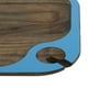 David Rasmussen Design 6.5" Brun et Bleu Carré Apéritif Plat Artisanal – image 2 sur 3