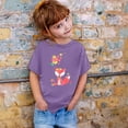 thumbnail image 2 of TZEWGL Hauts pour Enfants Imprimé Graphique Col Rond Manches Courtes Ample pour Filles Garçons Taille 2-3T, 2 of 4