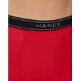 thumbnail image 4 of Hanes Men's Underwear Boxer Briefs Pack - 6-Pack - Performance Stretch Moisture-Wicking Blue/Grey/Black/Red M, 4 of 6