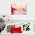 thumbnail image 4 of COMIO  Pink Canvas Wall Art, Abstract Picture Print, Pink Marble Bathroom Wall Decor Modern Living Room Bedroom Home, Canvas Wall Art, 4 of 4