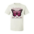 thumbnail image 2 of Wild Bobby Faith Hope Love Butterfly Ribbons Breast Cancer Awareness Men Tee, White, 5X-Large, 2 of 6