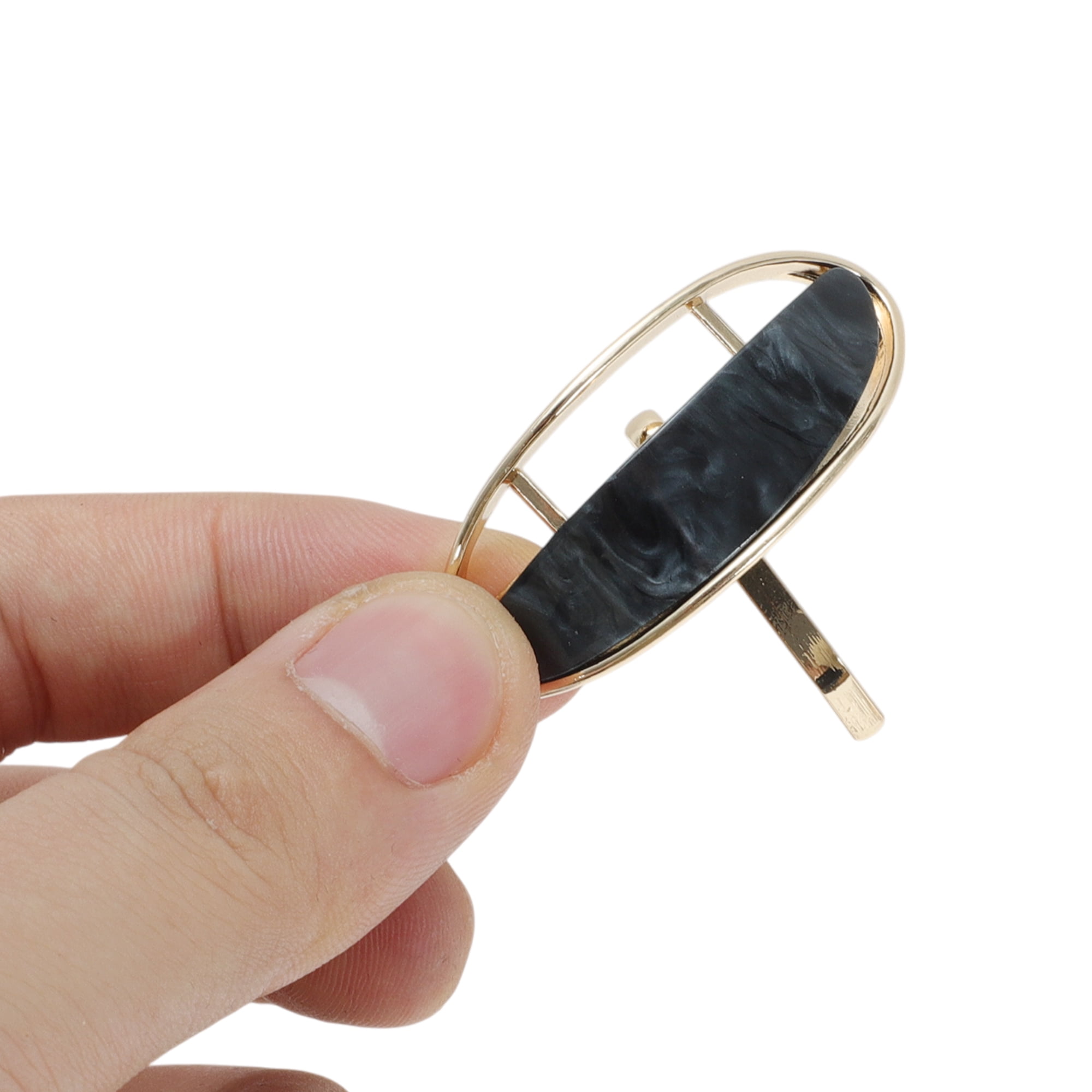 Unique Bargains Stylish Semi-hollow Ponytail Buckle Hair Clip for Women 1 Pc Black