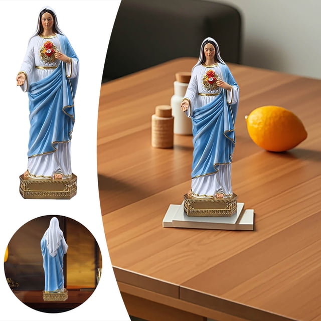 Decoración del hogar, decoración de habitaciones, decoración de paredes, estatua de resina de la Virgen de Guadalupe, decoración familiar para el hogar, regalos, oficina, estatua de resina de la Virge