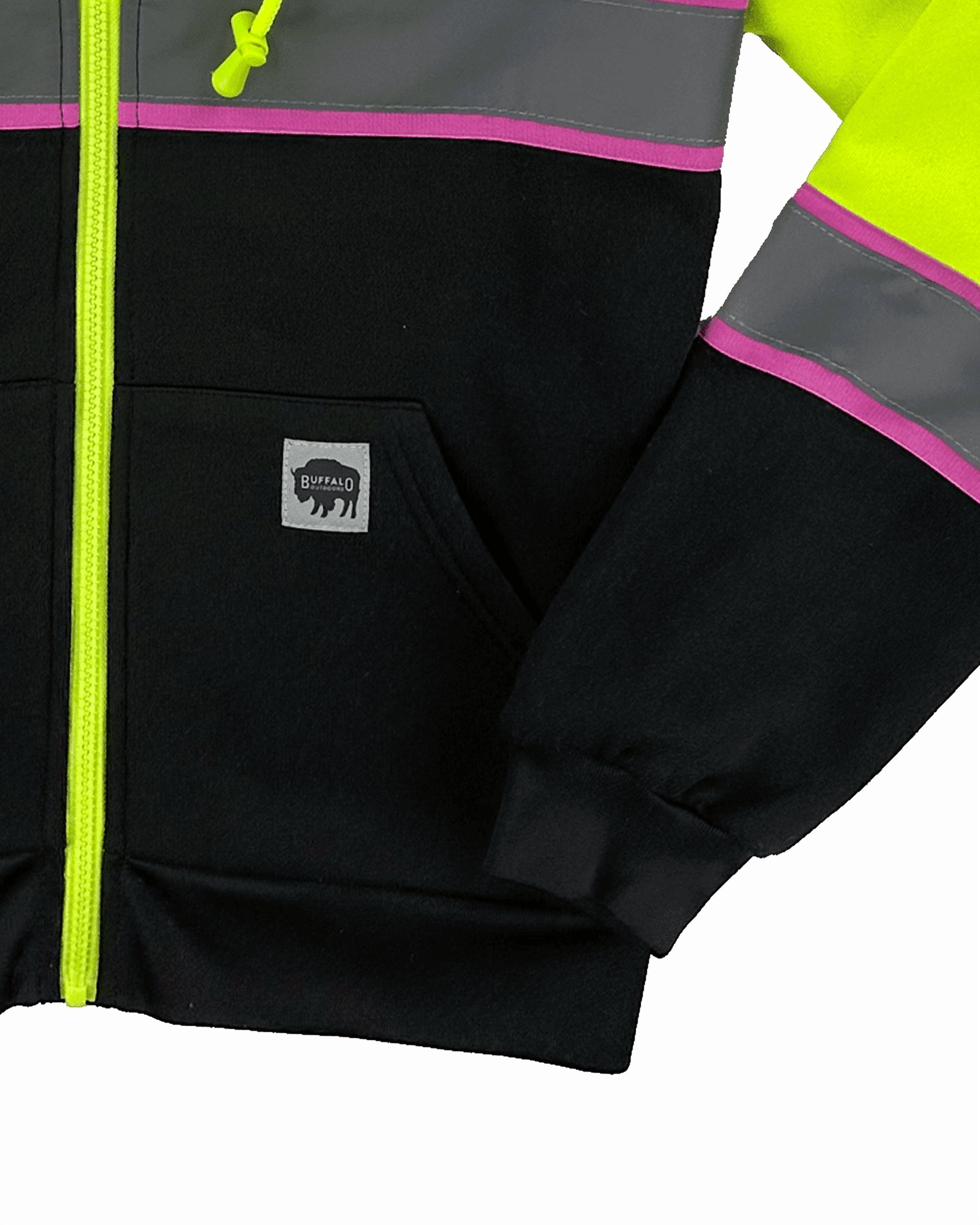 Buffalo Outdoors® Workwear Women's Hi Vis Safety Hooded Sweatshirt