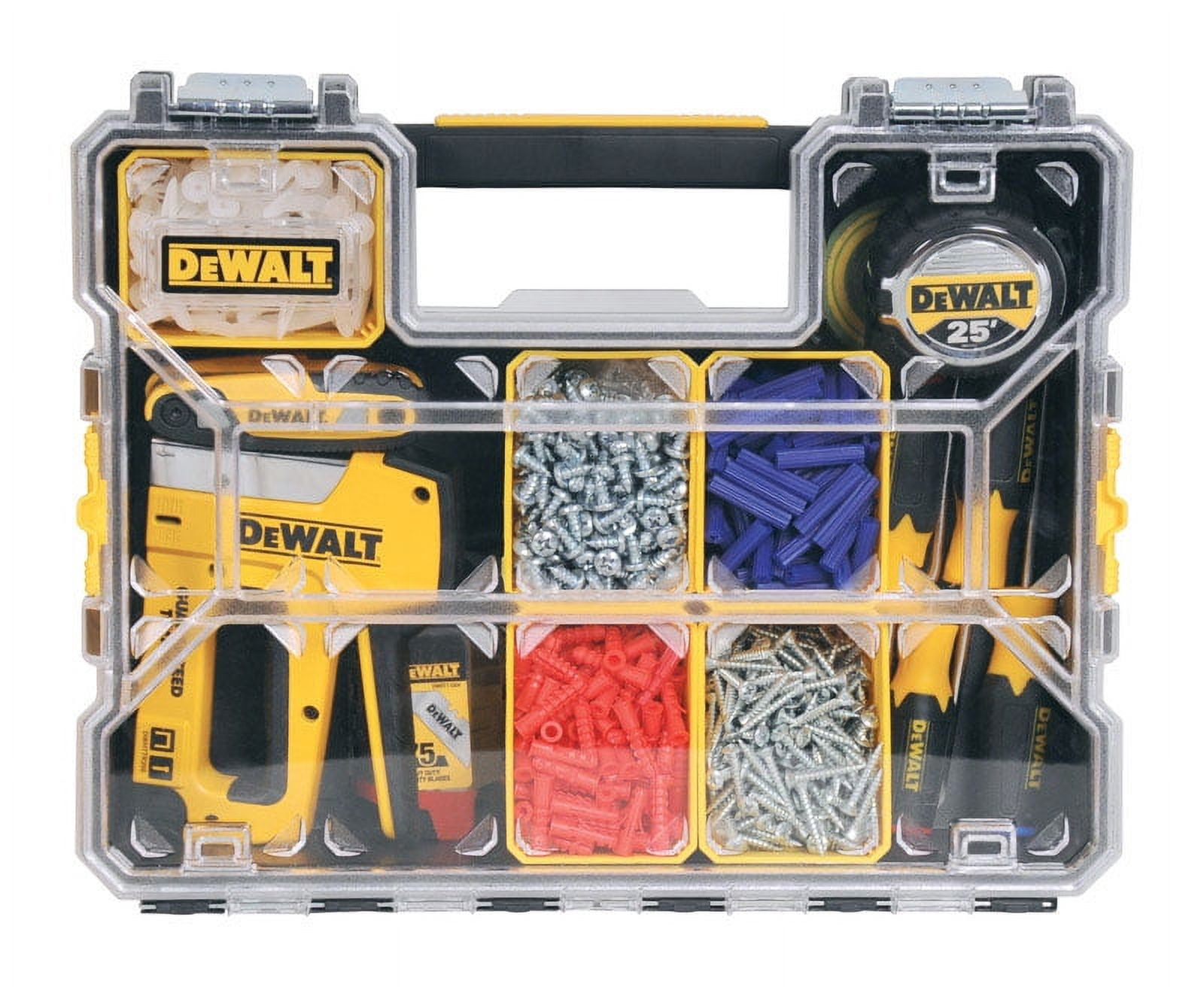 DeWalt 17.5 in. L x 14 in. W x 4.5 in. H Storage Organizer Plastic 10 section Yellow