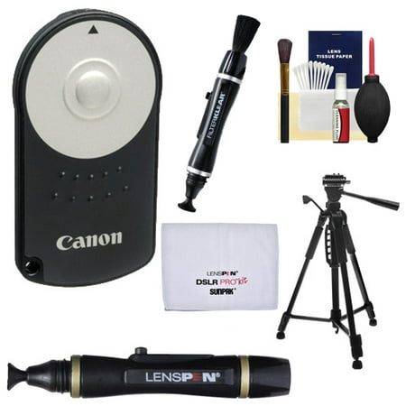 Canon RC-6 Wireless Remote Shutter Release Controller + Tripod + Kit for Rebel SL1, T5i, T6i, T6s, T7i, EOS 70D, 77D, 80D, 6D, 7D, 5D Mark III,