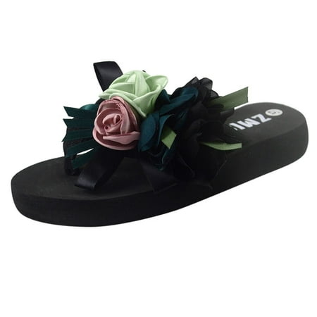 

Sandals For Women Summer Women Flowers Beach Breathable Shoes Sandals Home Slipper Flip-Flops Flat Shoes Stylish Shoes