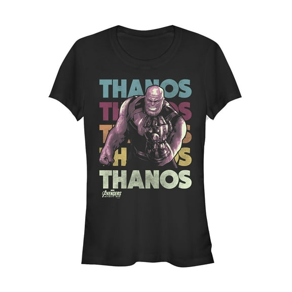 Junior's Marvel Avengers: Infinity War Thanos Repeat  Graphic Tee Black X Large