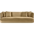 thumbnail image 3 of Meridian Furniture Alder Camel Velvet Sofa, 3 of 17