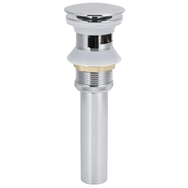 Tapón de desagüe para lavabo de baño con galvanoplastia, antidesbordamiento (emergente con orificio)
