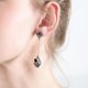 thumbnail image 4 of Pendientes largos franceses Retro de moda con aguja de plata 925, joyería, 4 of 5