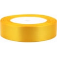 thumbnail image 3 of Golden Yellow Satin Ribbon 2cm * 22.8m, Single Face Polyester Silk Fabric Hair String Ribbon for Craft, Flower Bouquets, Gift Wrapping, Wedding, Bow Making and Valentines Decoration, 3 of 4