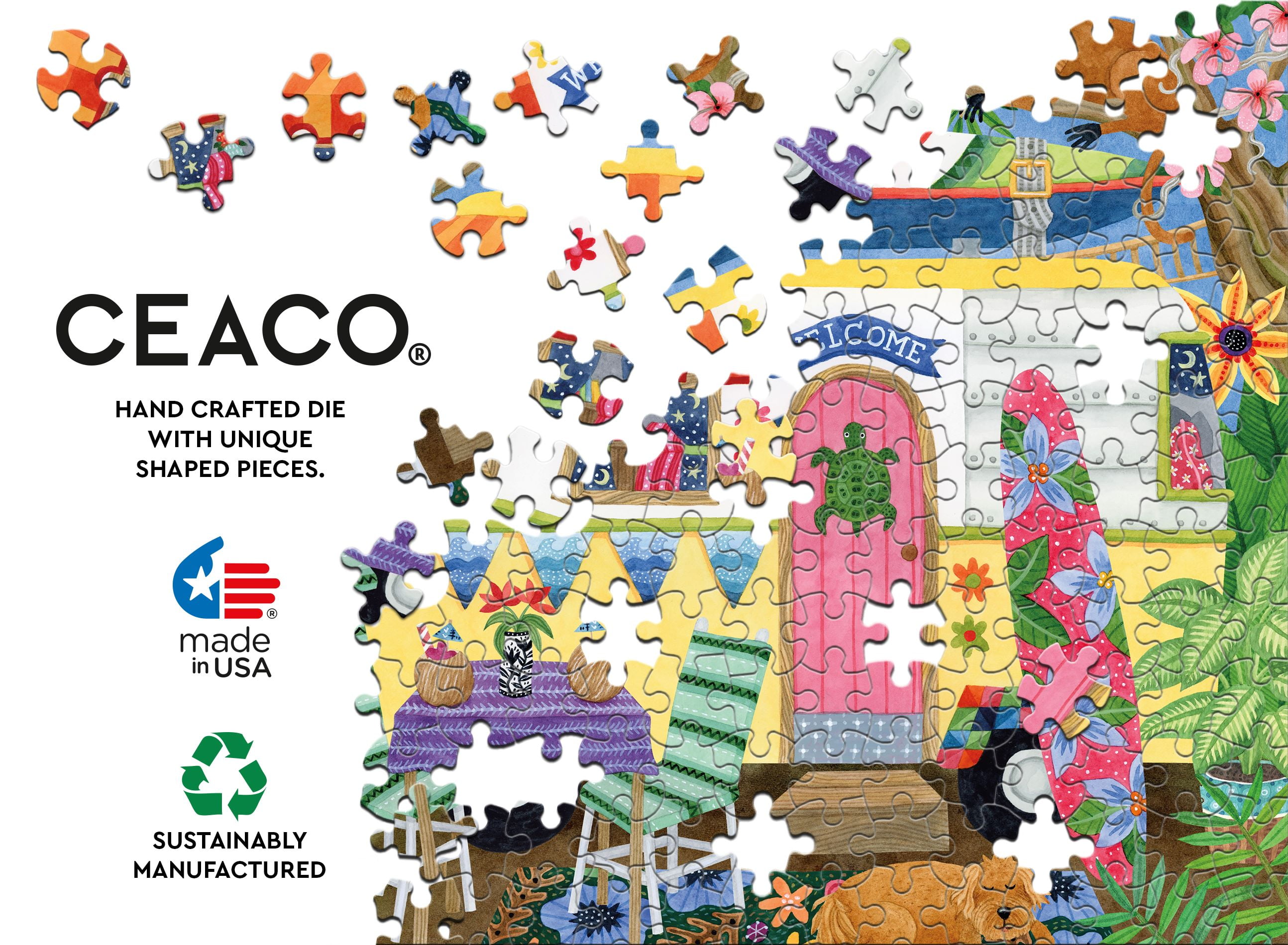 Ceaco Costa Rica Stephanie Peterson Jones 300 Piece Interlocking Jigsaw Puzzle