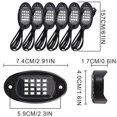 thumbnail image 4 of Yeacher LED Rock Lights 6pcs Multicolor LED Lights Waterproof with APP BT 24 Key Controller, 4 of 8