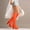 Orange, variant on Babysbule Womens Fall Plus Top Sets Outfit Women's Casual Homewear Long-Sleeve Tops Trousers Turndown Collar Night Pajamas Suits