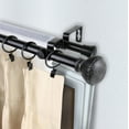 thumbnail image 4 of Magnolia 13/16" Bay Window Double curtain rod 20"-36", 38"-72" - Black, 4 of 4