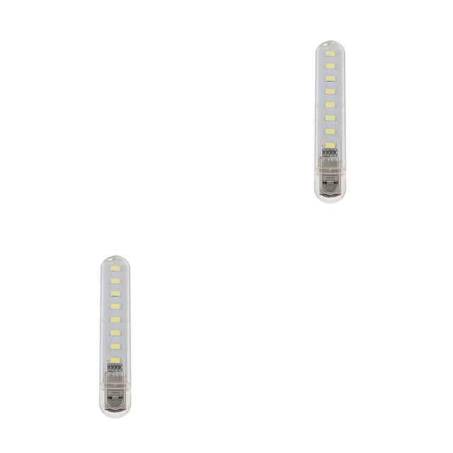 Youkk Mini USB Lamps Night Light Personalized Lightweight Bedside Lamp Household White Light 2Set